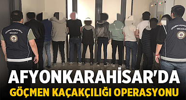 Afyonkarahisar'da Göçmen Kaçakçılığı Operasyonu: 9 Yabancı Uyruklu Yakalandı!