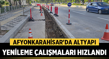 Afyonkarahisar'da İçme Suyu Hattı Yenileme Çalışmaları Hızlandı