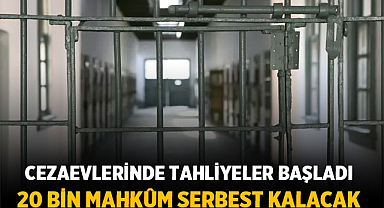 Cezaevlerinde Tahliyeler Başladı: 20 Bin Mahkûm Serbest Kalacak