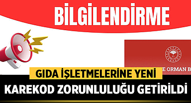 Gıda İşletmelerine Yeni Karekod Zorunluluğu Getirildi