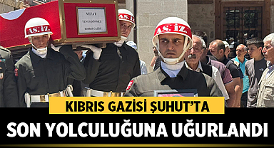 Kıbrıs Gazisi Yunus Dönmez Şuhut'ta Son Yolculuğuna Uğurlandı