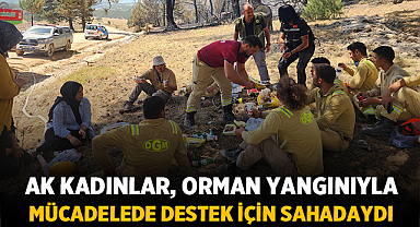 AK Kadınlar, Orman Yangınıyla Mücadelede Destek İçin Sahadaydı