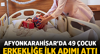 Afyonkarahisar’da 49 Çocuk Geleneksel Sünnet Şöleninde Erkekliğe İlk Adımı Attı