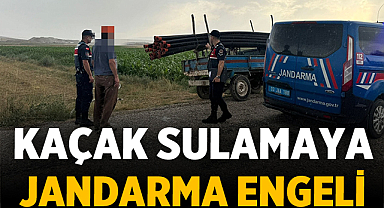 Afyonkarahisar’da Akarçay’da Kaçak Sulamaya Jandarma Engeli
