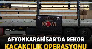 Afyonkarahisar’da Rekor Kaçakçılık Operasyonu: 4,3 Milyon Makaron Ele Geçirildi