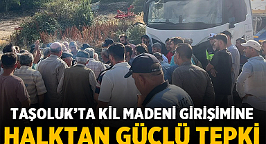 Afyonkarahisar Taşoluk’ta kil madeni girişimine halktan güçlü tepki