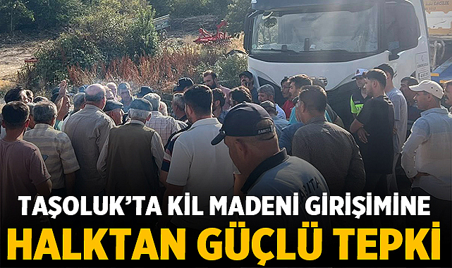 Afyonkarahisar Taşoluk’ta kil madeni girişimine halktan güçlü tepki