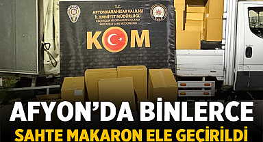 Afyonkarahisar Çay’da 3 Milyon 950 Bin Sahte Makaron Ele Geçirildi