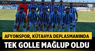 Afyonspor, Kütahya Deplasmanında Tek Golle Mağlup Oldu