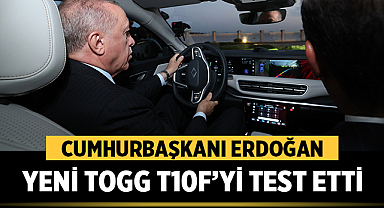 Cumhurbaşkanı Erdoğan, yeni Togg T10F ile ilk sürüşünü gerçekleştirdi