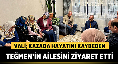 Afyonkarahisar Valisi, Trafik Kazasında Hayatını Kaybeden Teğmen’in Ailesini Ziyaret Etti