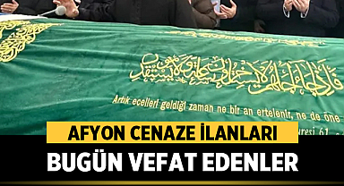 Afyon Cenaze İlanları: 3 Kasım 2025