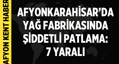 Afyonkarahisar'da Yağ Fabrikasında Şiddetli Patlama: 7 Yaralı