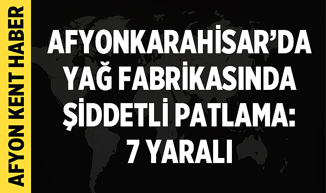 Afyonkarahisar'da Yağ Fabrikasında Şiddetli Patlama: 7 Yaralı