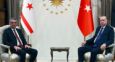 Cumhurbaşkanı Erdoğan, KKTC Cumhurbaşkanı Erhürman ile görüştü