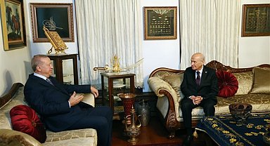 Cumhurbaşkanı Erdoğan, MHP Genel Başkanı Bahçeli ile bir araya geldi