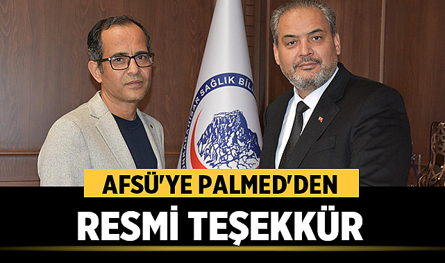 Filistin Sağlık Eğitimi İçin AFSÜ'ye Palmed'den Resmi Teşekkür