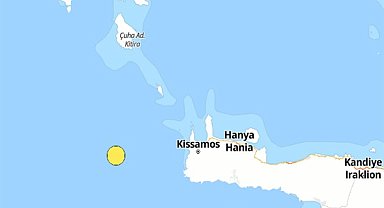 Girit adasında deprem