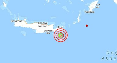 Girit adasında deprem