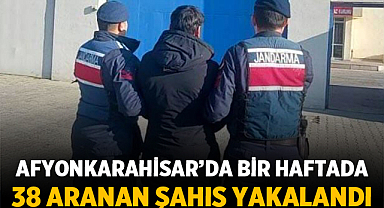 Afyonkarahisar’da Bir Haftada 38 Aranan Şahıs Yakalandı