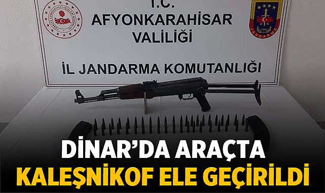 Dinar’da Araçta Kaleşnikof Ele Geçirildi