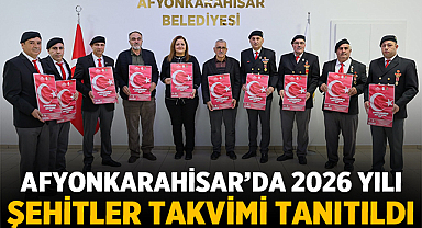 Afyon’da 2026 Şehitler Takvimi tanıtıldı, belediyeden tam destek