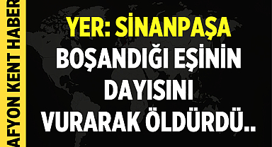 Sinanpaşa'da Boşandığı Eşinin Dayısını Vurarak Öldürdü