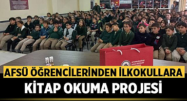 AFSÜ Öğrencilerinden Afyonkarahisar’daki İlkokullara Kitap Okuma Projesi
