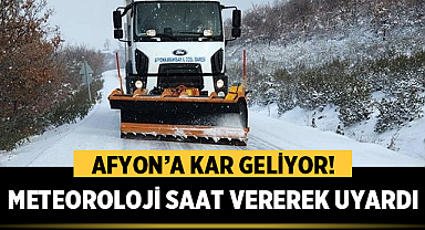 Afyon'da Kar Alarmı! Harita Üzerinde Saat Saat Duyuruldu