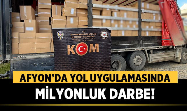 Afyon'da Yol Uygulamasında Milyonluk Darbe!