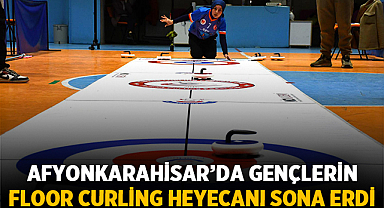 Afyonkarahisar’da gençlerin floor curling heyecanı sona erdi