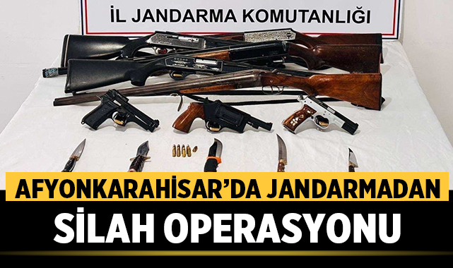 Afyonkarahisar’da Jandarmadan Silah Operasyonu: 8 Şüpheli Hakkında İşlem Yapıldı