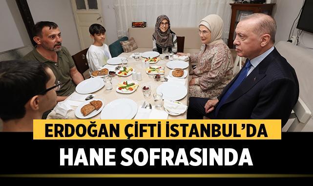 Cumhurbaşkanı Erdoğan İstanbul’da bir aileye konuk oldu