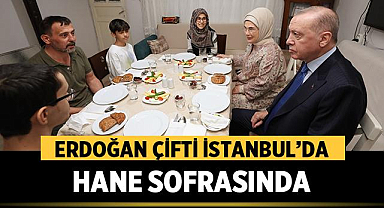 Cumhurbaşkanı Erdoğan İstanbul’da bir aileye konuk oldu