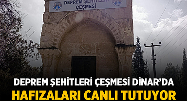 Deprem şehitleri çeşmesi Dinar’da hafızaları canlı tutuyor