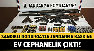 Sandıklı Dodurga’da Jandarma Baskını: Ev Cephanelik Çıktı!