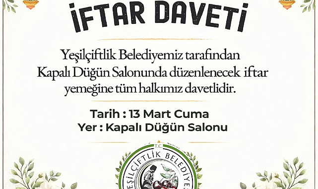 Yeşilçiftlik’te İftar Sofrası Kuruluyor!