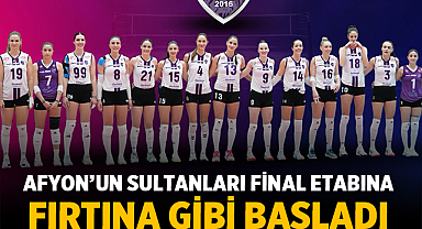 Afyon’un sultanları final etabına fırtına gibi başladı