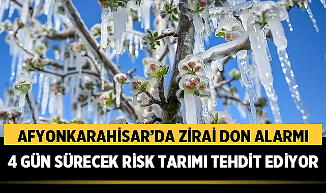 Afyonkarahisar'da Zirai Don Alarmı: 4 Gün Sürecek Risk Tarımı Tehdit Ediyor