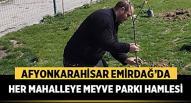 Afyonkarahisar Emirdağ'da Her Mahalleye Meyve Parkı Hamlesi