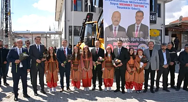 Afyonkarahisar Özburun Beldesi’ne hibe edilen iş makinesi hizmete alındı