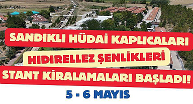 Afyonkarahisar Sandıklı’da Hıdırellez Şenliği İçin Stant Başvuruları Açıldı