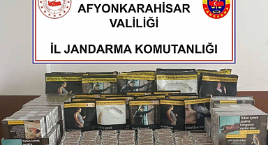 Afyonkarahisar Sandıklı’da kaçak tütün operasyonu: 532 bin 800 makaron ele geçirildi