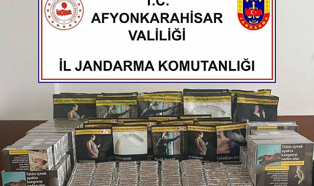 Afyonkarahisar Sandıklı’da kaçak tütün operasyonu: 532 bin 800 makaron ele geçirildi
