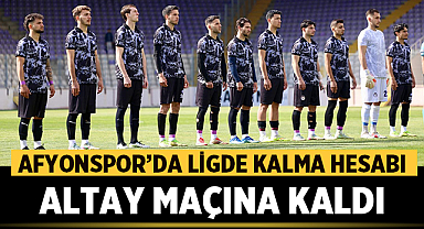 Afyonspor’da Ligde Kalma Hesabı Altay Maçına Kaldı