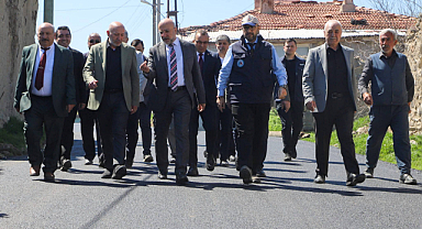 Çobanlar Göynük Köyü’nde 4 Kilometrelik Sıcak Asfalt Çalışması İncelendi