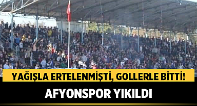 Yağışla Ertelenmişti, Gollerle Bitti! Afyonspor Yıkıldı