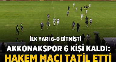 1923 Afyonkarahisarspor-Akkonakspor mücadelesinde maç yarıda kaldı