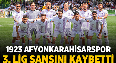 1923 Afyonkarahisarspor, Manavgat deplasmanında 3. Lig şansını kaybetti