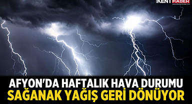 Afyon'da Haftalık Hava Durumu: Sağanak Yağış Geri Dönüyor